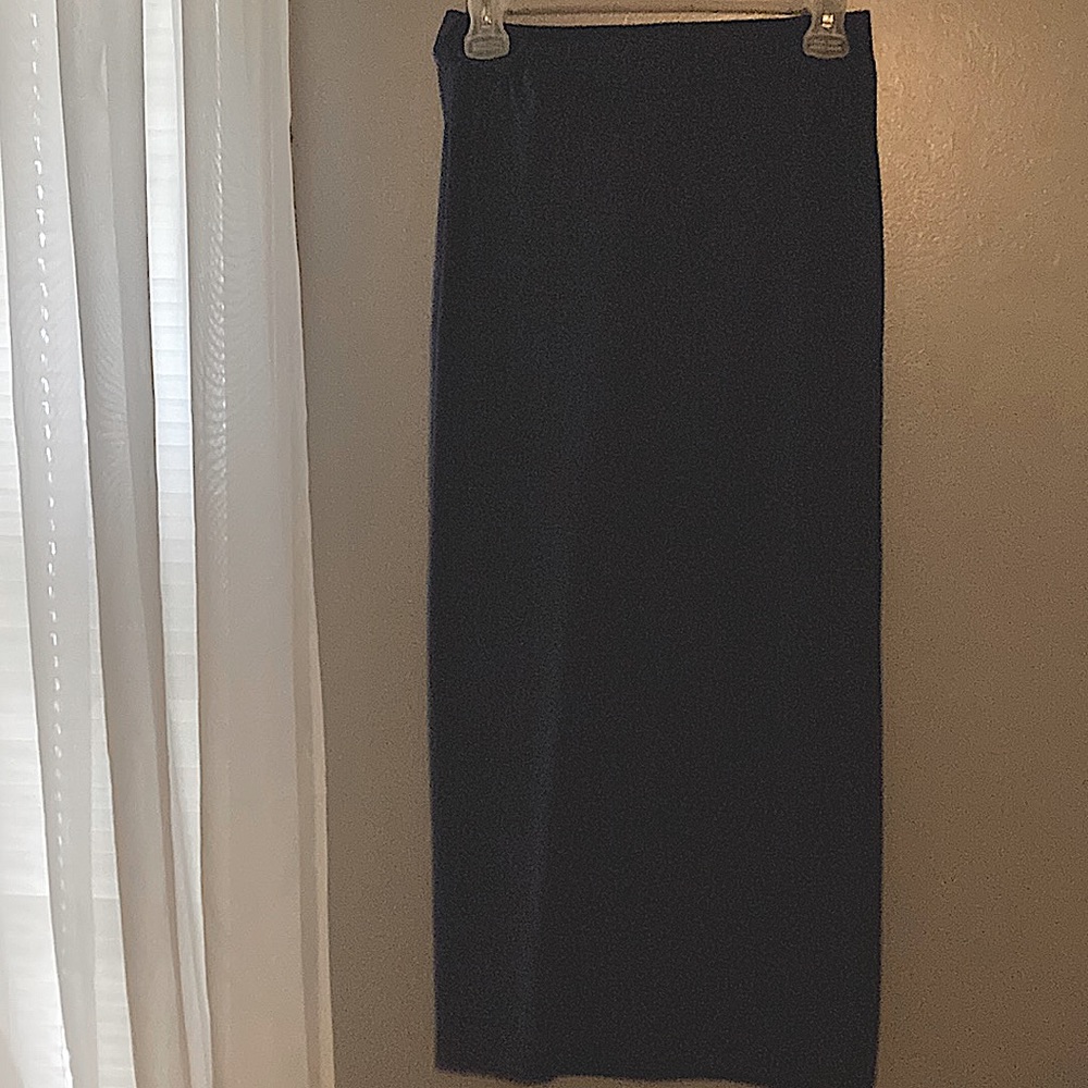 Long blue skirt